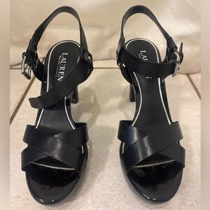 Lauren by Ralph Lauren Brand New Black Strappy Platform Sandals
